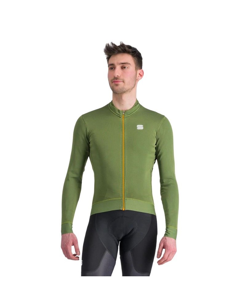 Maillot manga Larga Hombre Sportful Monocrom Thermal Green Bottle