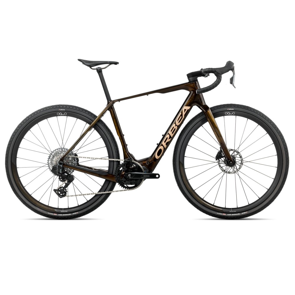 Vélo Orbea Orbea DENNA M31e Caramel Carbon View - Golden Sand (Gloss) 2026