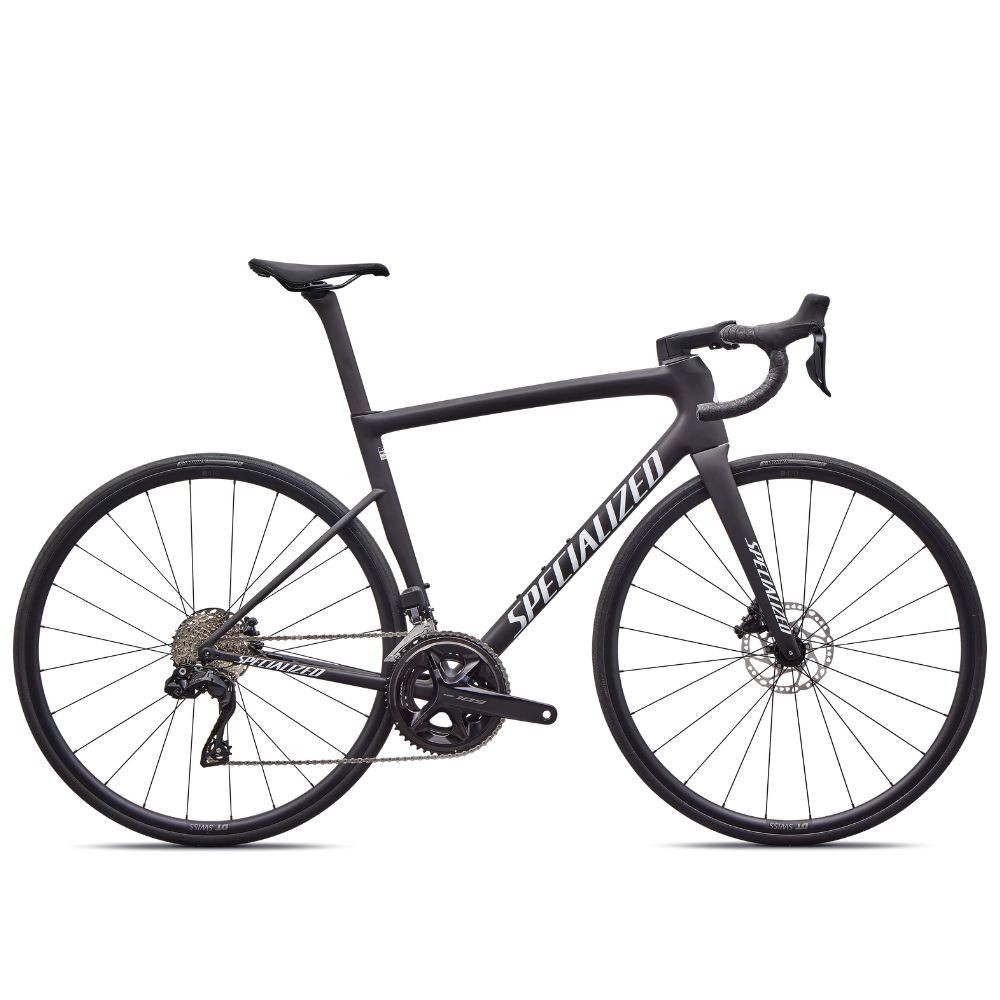 Vélo Specialized Tarmac SL8 Comp - Shimano 105 Di2 Carbone satiné / Blanc 2026