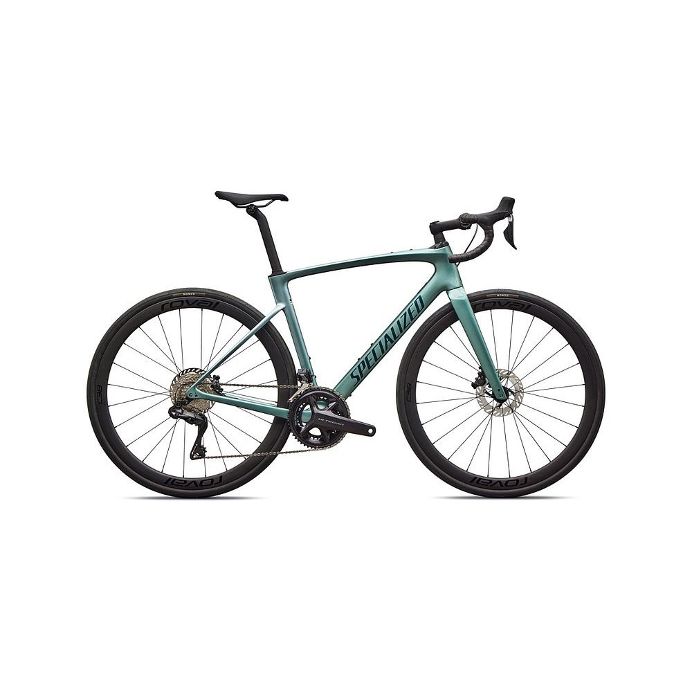 Vélo Specialized Roubaix Expert Gloss Fjord Metallic/White Pearl Fade/Emerald Metallic 2026