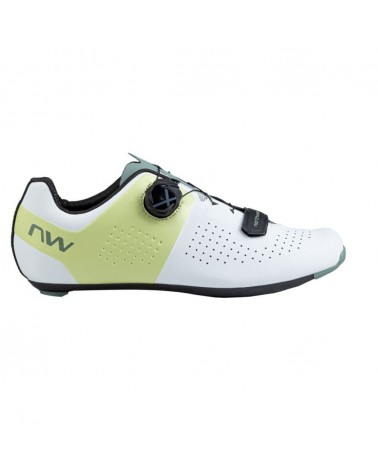 Chaussures de route Northwave Storm Carbon Blanc-Jaune Pastel SANS BOÎTE