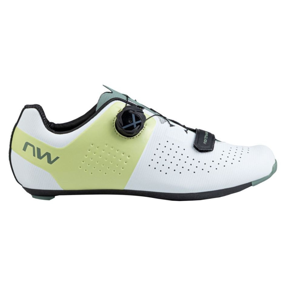 Chaussures de route Northwave Storm Carbon Blanc-Jaune Pastel SANS BOÎTE