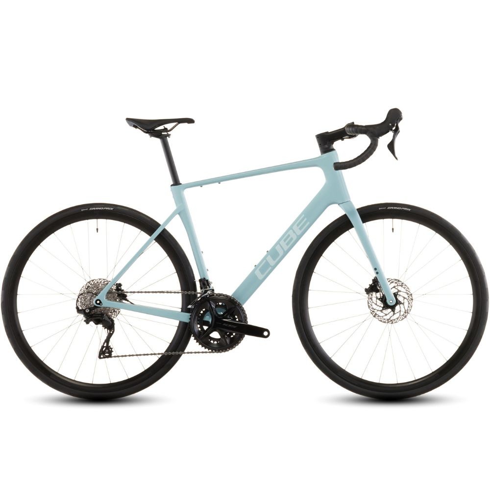Vélo Cube Attain C:62 Race bleu ciel et cyan 2026