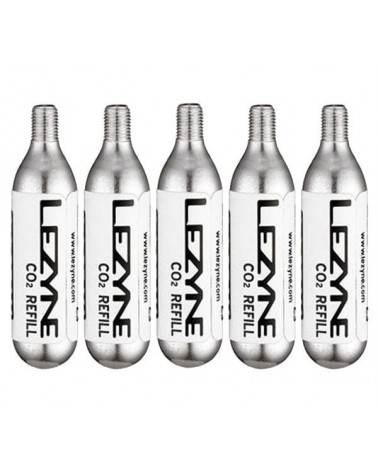 Bombes Lezyne 16g co2 - 5 pack silver