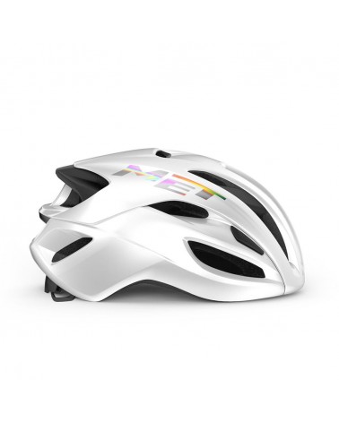 Casque Met Rivale Mips Blanc holographique|Brillant